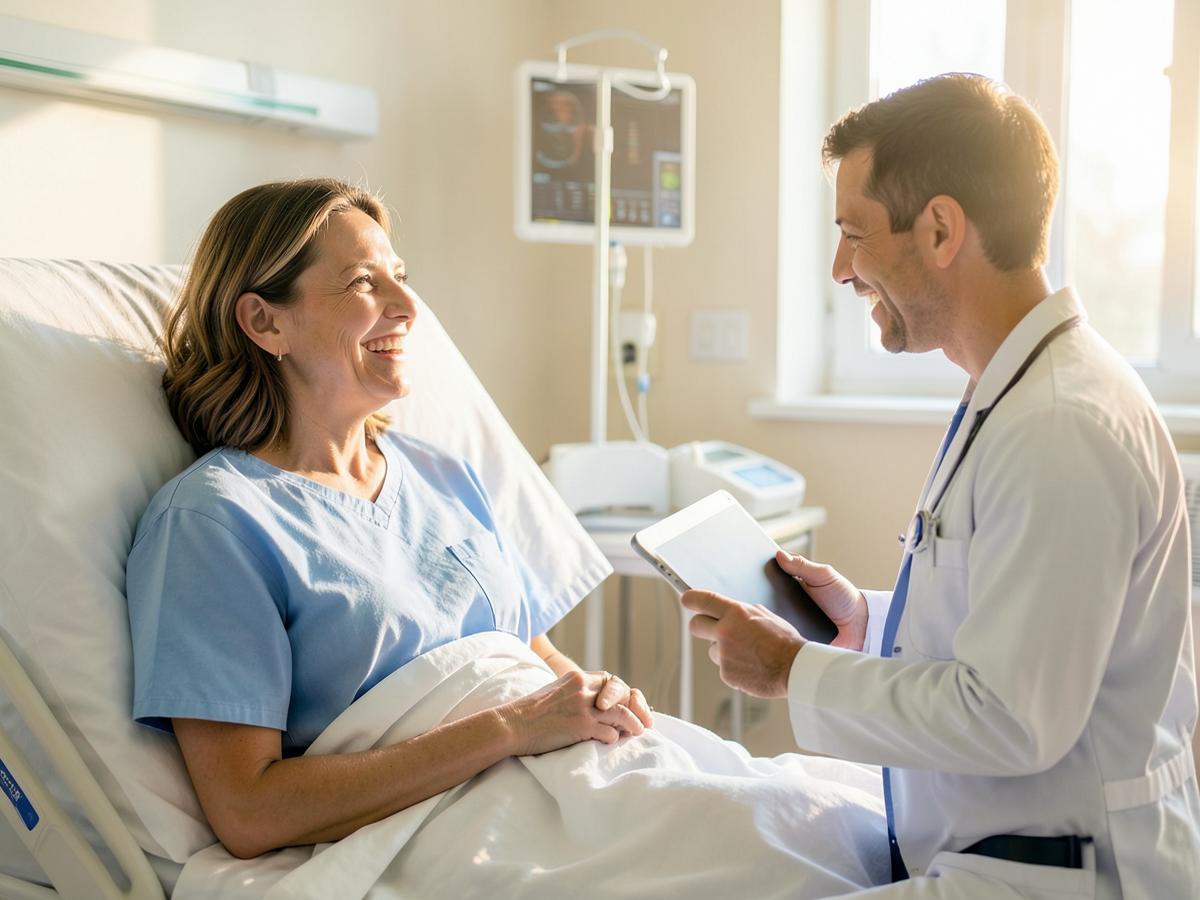 Paciente conversando con su médico
