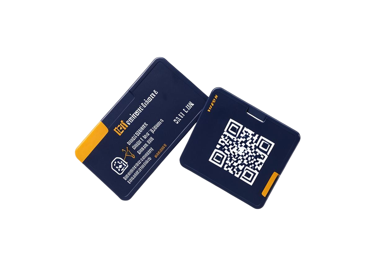 Tarjetas ámbar ID con código QR