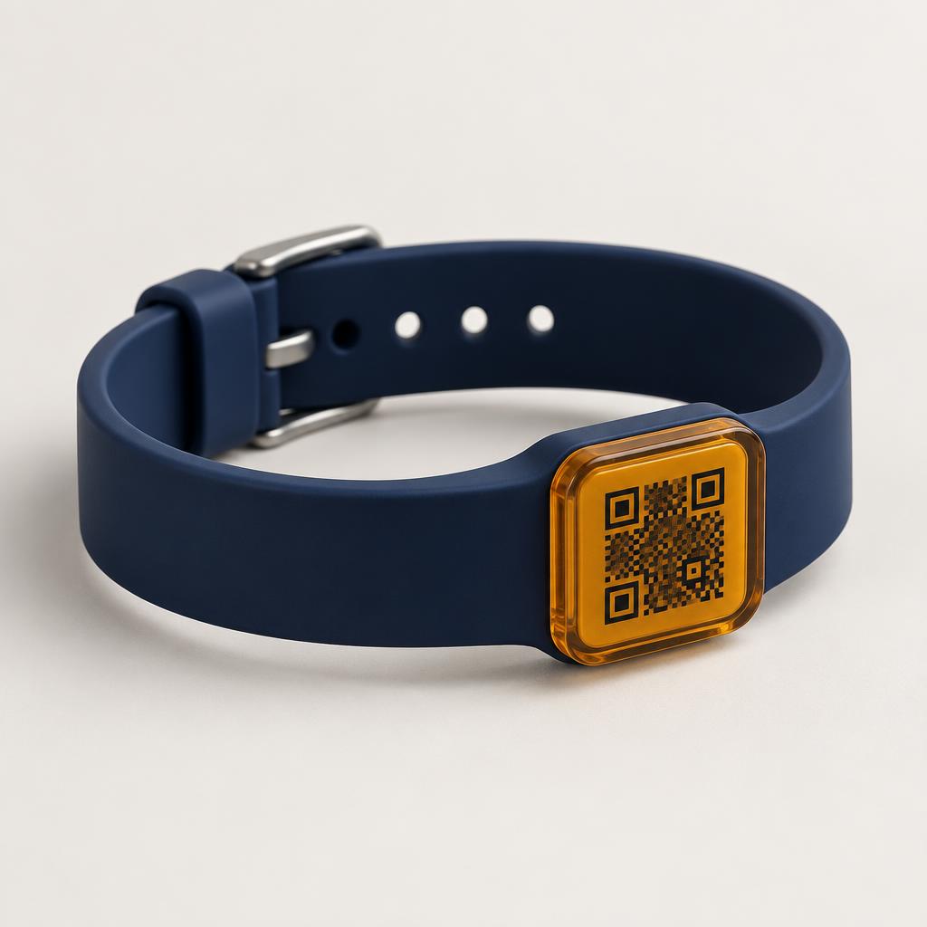 Pulsera Ámbar ID azul